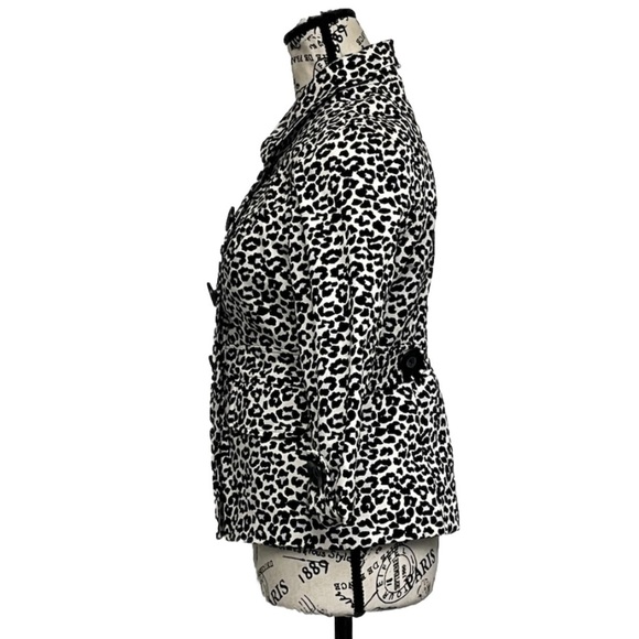 Vintage Forever 21 Jacquard Leopard Single Breasted Blazer Y2k Retro Preppy M - Picture 4 of 10